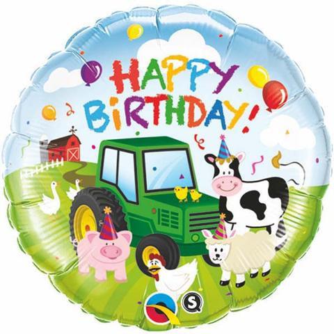18" ROUND FOIL BIRTHDAY BARNYARD